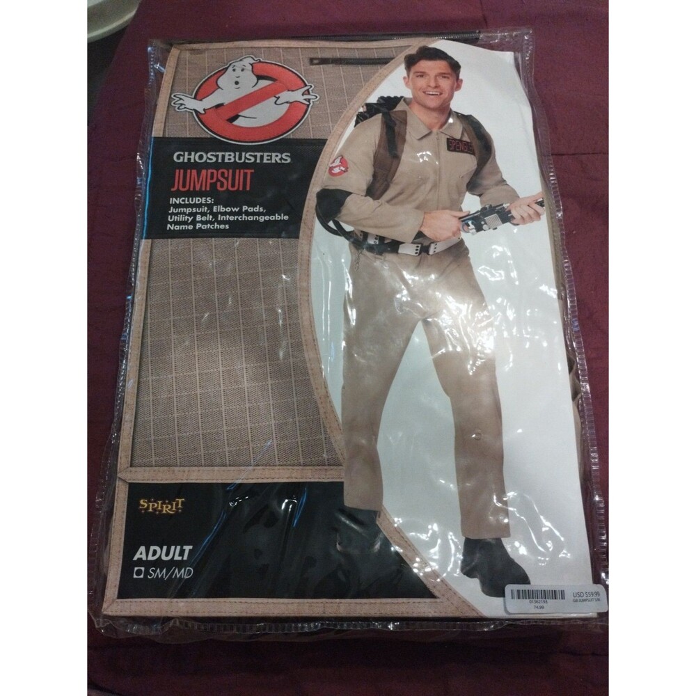 Ghostbusters Classic Jumpsuit Costume – Adult Men’s S/M One-Piece - New